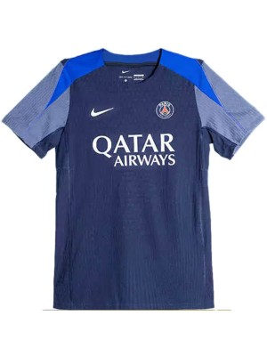Paris saint-germain maillot d'entraînement d'avant-match pour adulte édition spéciale uniforme de football bleu pour homme tenue de sport haut 2025-2026